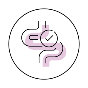 Abstract pink and black line art of a stylized snake.